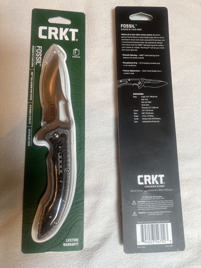 CRKT FOSSIL $99.00 RETAIL, SALE PRICE $79.00