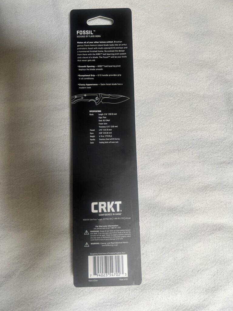 CRKT FOSSIL $99.00 RETAIL, SALE PRICE $79.00