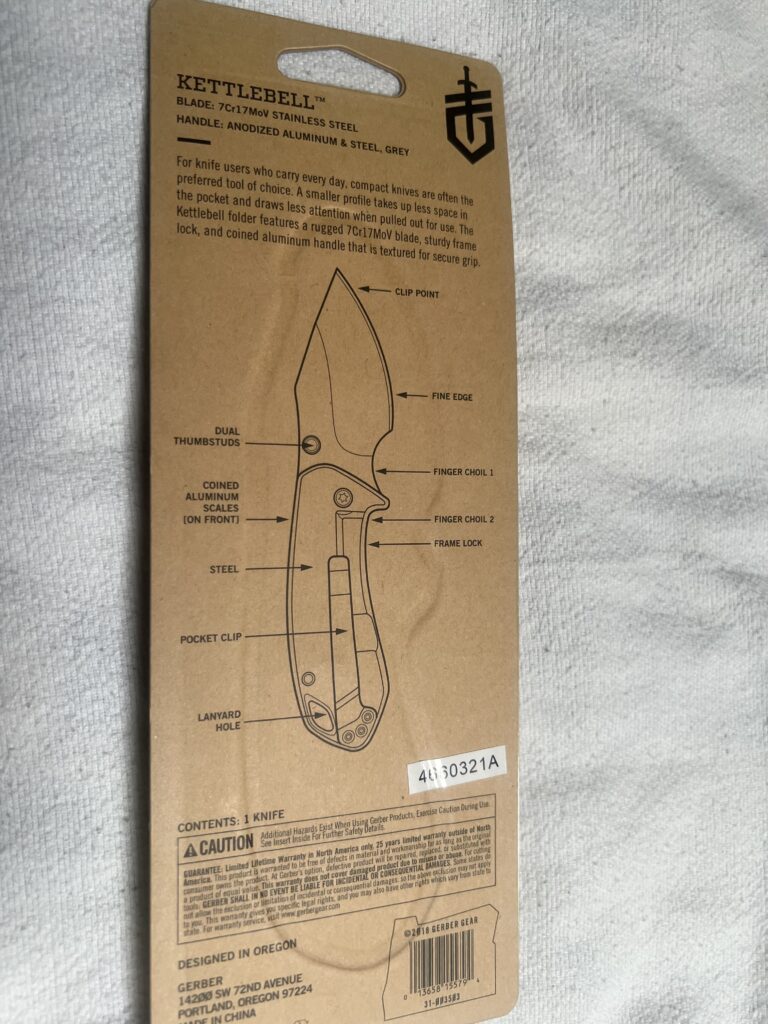 GERBER PRODIGY NEW $85.00, GERBER HIGHBROW NEW $28.00, GERBER KETTLEBELL NEW $25.00 OBO