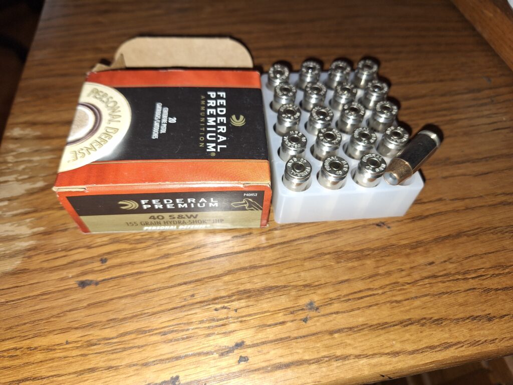 Federal .40 self defense hydra shock JHP