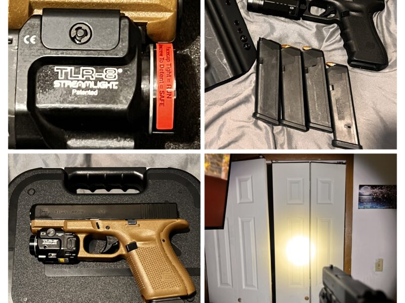 Glock 19 Gen 5 FDE with streamlight