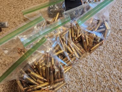 350 Rounds Assorted .223/5.56 Winchester/PMC, with 6 magazines