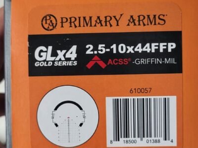 Primary Arms GLX 2.5-10x44 FFP Rifle Scope - Illuminated ACSS Griffin MIL Reticle