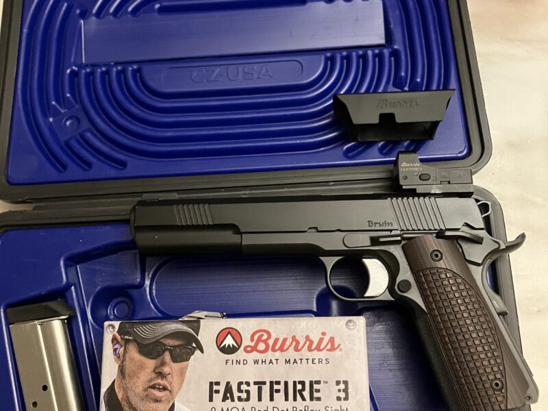 Dan Wesson 10 mm bruin with Burris fast fire 3 red dot