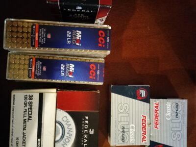 .22, .38 special, 12g Ammo