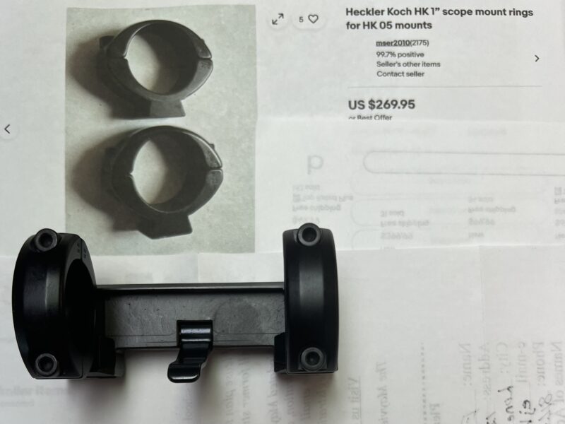 HK .05 Scope Mount and rings