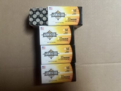 ARMSCOR 22 MAG. HP. $17.50 PER BOX