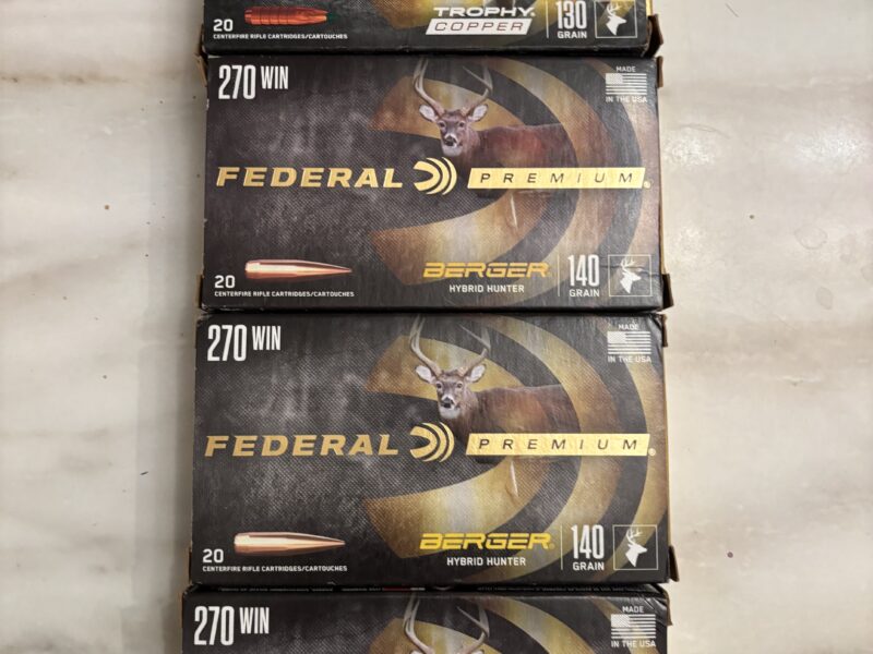 Federal premium ammunition 270 cal