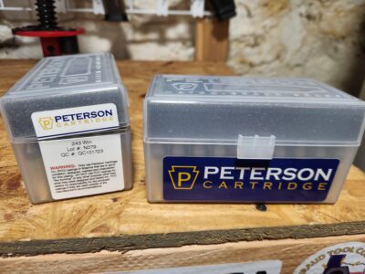 NIB unfired Peterson 243 brass