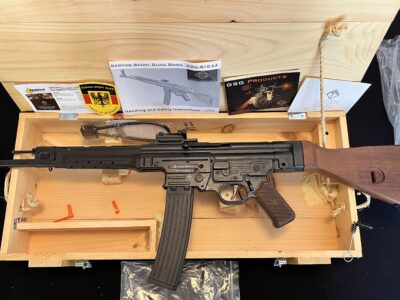 ATI GSG STG44 .22 Schmeisser (Replica of WWII German Strumgewehr 44) w/Fitted Wooden Crate