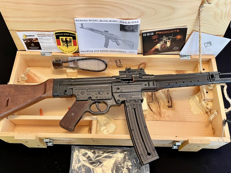 ATI GSG STG44 .22 Schmeisser (Replica of WWII German Strumgewehr 44) w/Fitted Wooden Crate