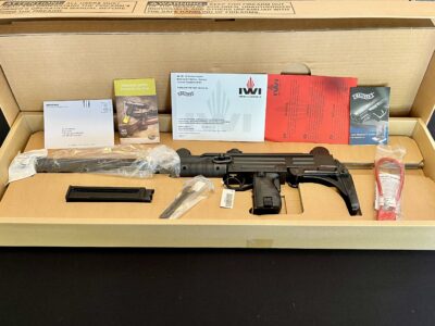 NIB Walther .22 LR Uzi w/20 rd Mag Faux Supressor Metal Folding Stock