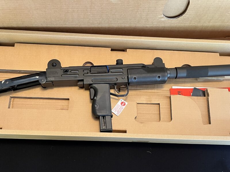 NIB Walther .22 LR Uzi w/20 rd Mag Faux Supressor Metal Folding Stock