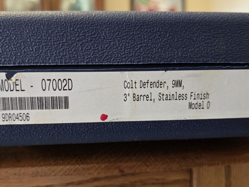 COLT DEFENDER LIGHTWEIGHT, 9MM, SS, 3” BBL