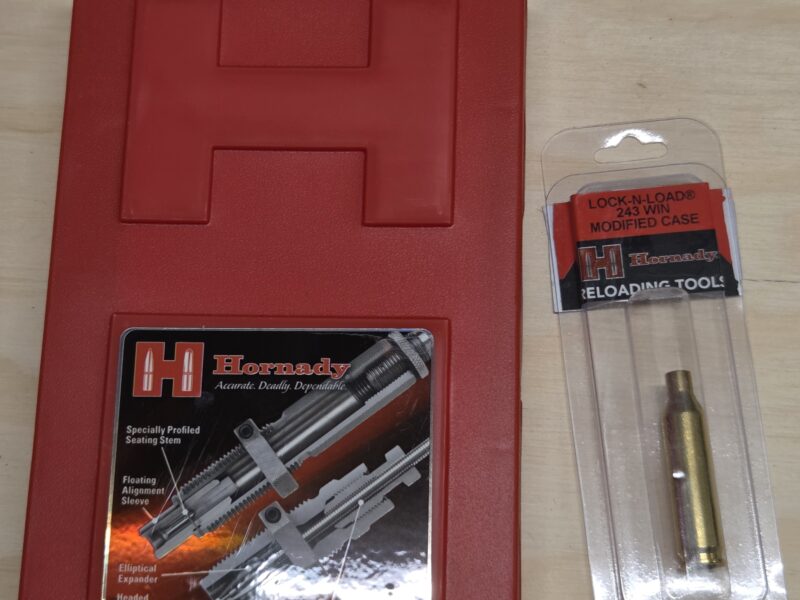 243 Win Hornady series 2 die set and modified case