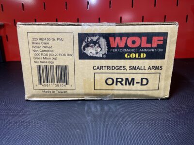 Wolf Gold 223 .45 cents per round! 450.00 No tax and no shipping charges.