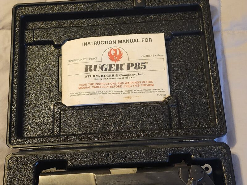 1989 ruger p89 9mm. With case. Trades welcome