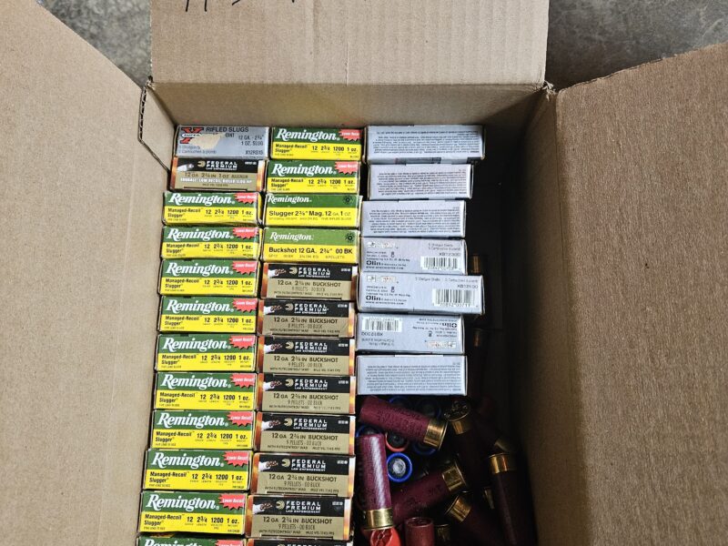 12 gauge slugs and buckshot