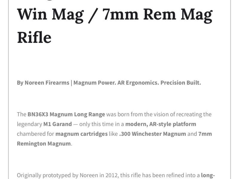 BN36X3 - Long Range 300 Win Mag