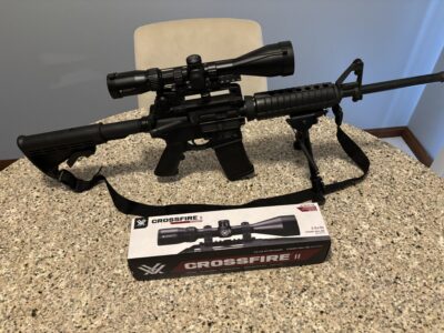 A/R 15 M/P. Plus cross/ fire scope