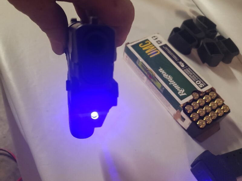 M&P 40 Cal With Laser Sights, Ammo, Sheth and 2 Clips