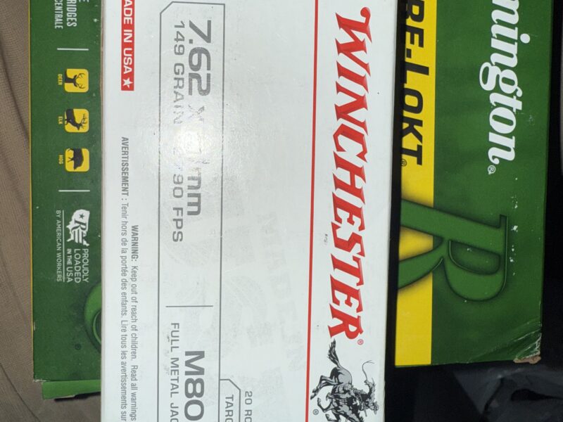 Remington Core-Lokt .308 and Winchester 7.62 M80