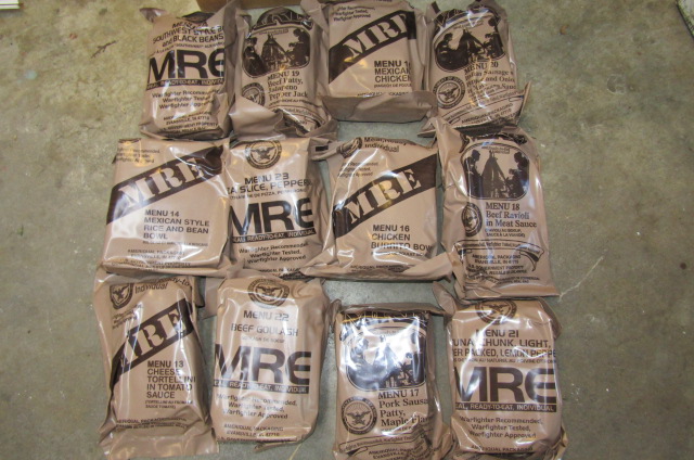 MRE's full cases Menu A or B