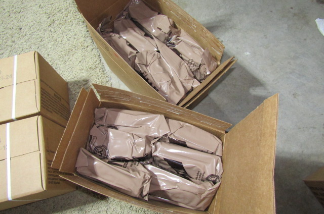 MRE's full cases Menu A or B
